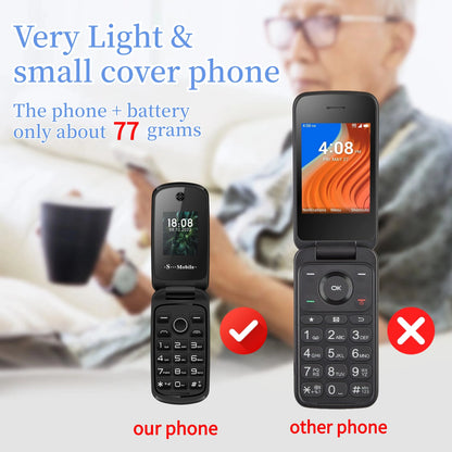 Small Foldable Cellphone Large Push Button Camera Durable Two Sim Speed Dial FM Radio Whatsapp Game Elderly Phone Low Price