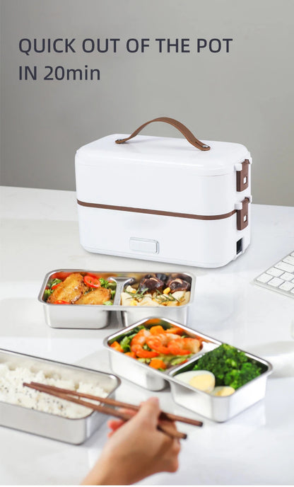 Portable Electric Lunch Box Rice Cooker Food Warmer Heater And Home Electric LBento Box Convenient Life