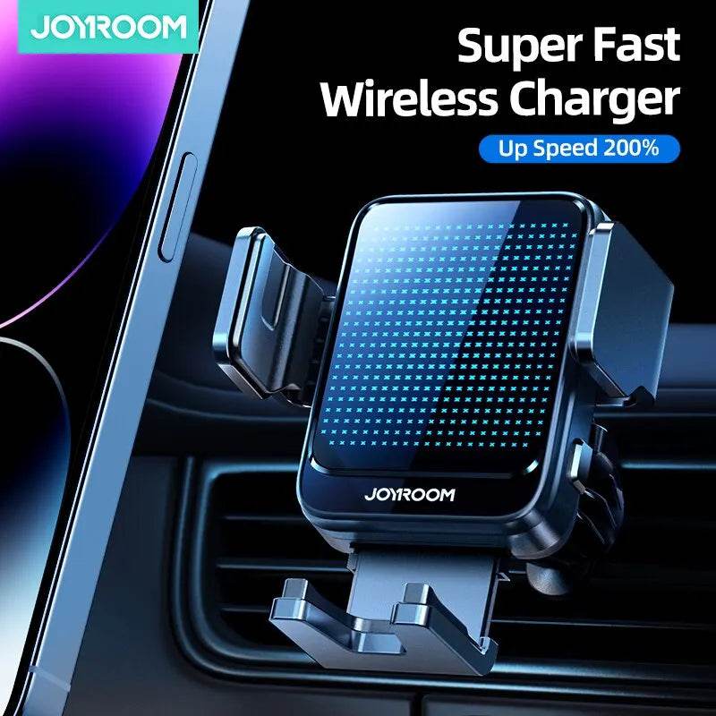 Joyroom 15W Wireless Charging Car Phone Holder Automatic Fast Charger For iPhone 14 13 12 Pro Max Samsung Z Flip Phone Holder