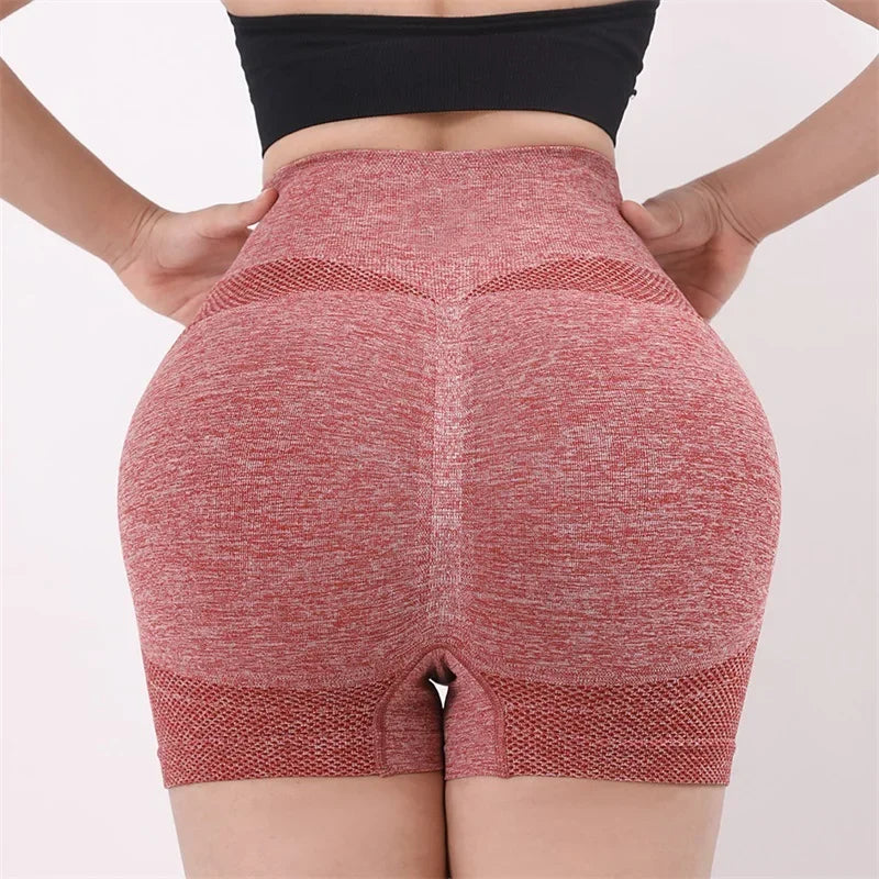 High Waist Yoga Shorts Woman Tights Push Up Leggings Seamless Fitness Workout Running Scrunch Shorts Yoga Pants Summer Gym Wear