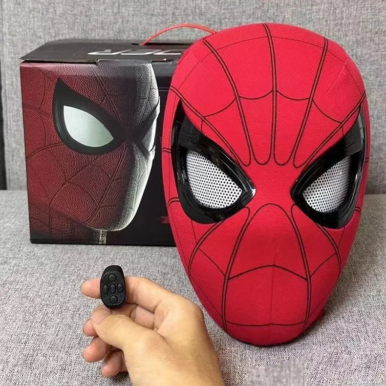 Adult Spiderman Mask Eyes Movable Remote Control Kids Superhero Mask Halloween Child Spider-Man Mask Cosplay Decoration Gift