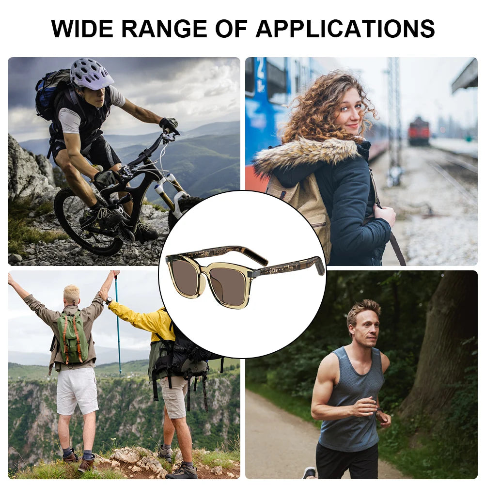 Smart Audio Sunglasses Bluetooth-Compatible 5.3 Built-In Microphone & Speaker Sports Sunglasses Smart Glasses for Driving Sports