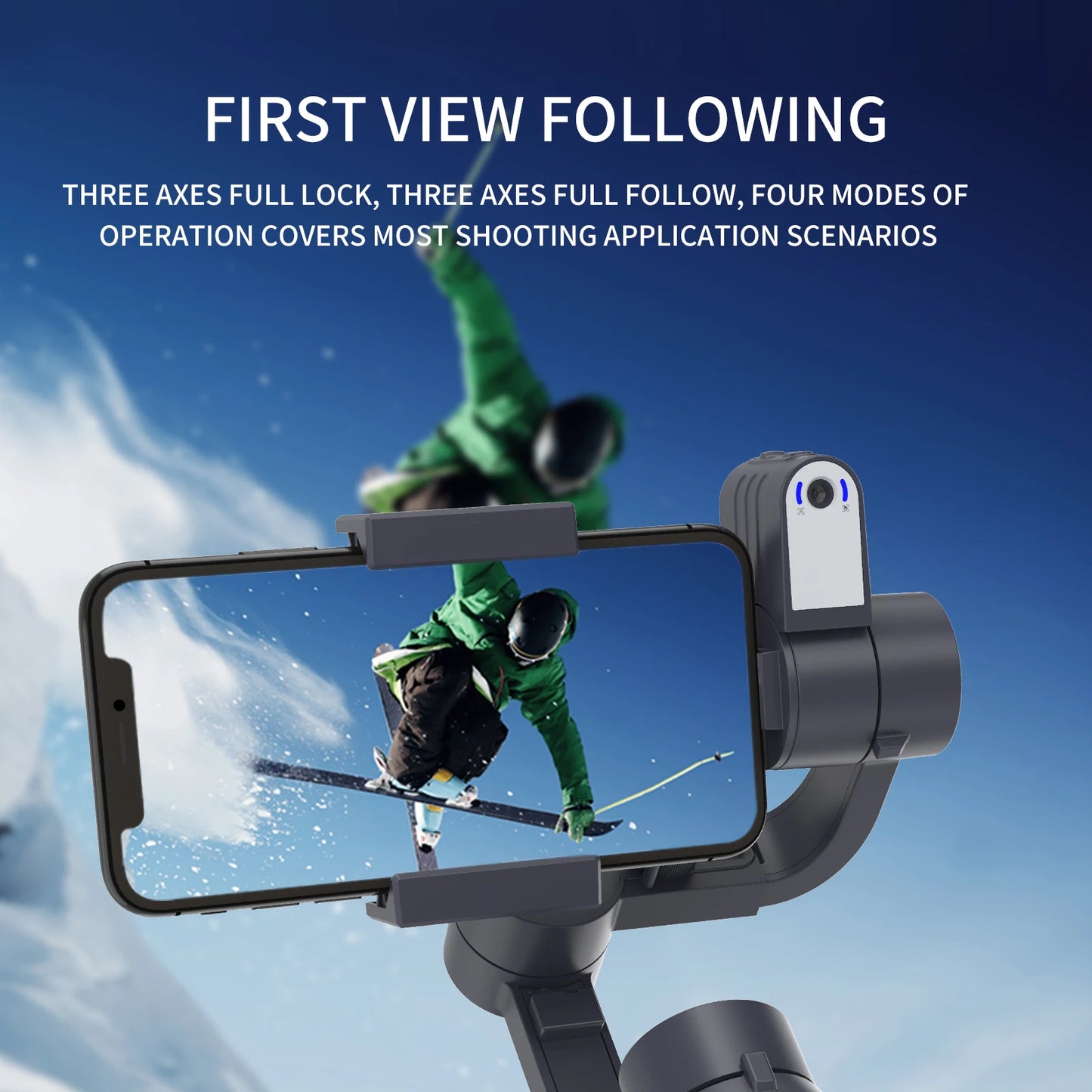 F10 Pro Max 3-Axis Smartphone Handheld Gimbal Stabilizer with Fill Light for iPhone Android Face Tracking Anti-Shake Tiktok Vlog