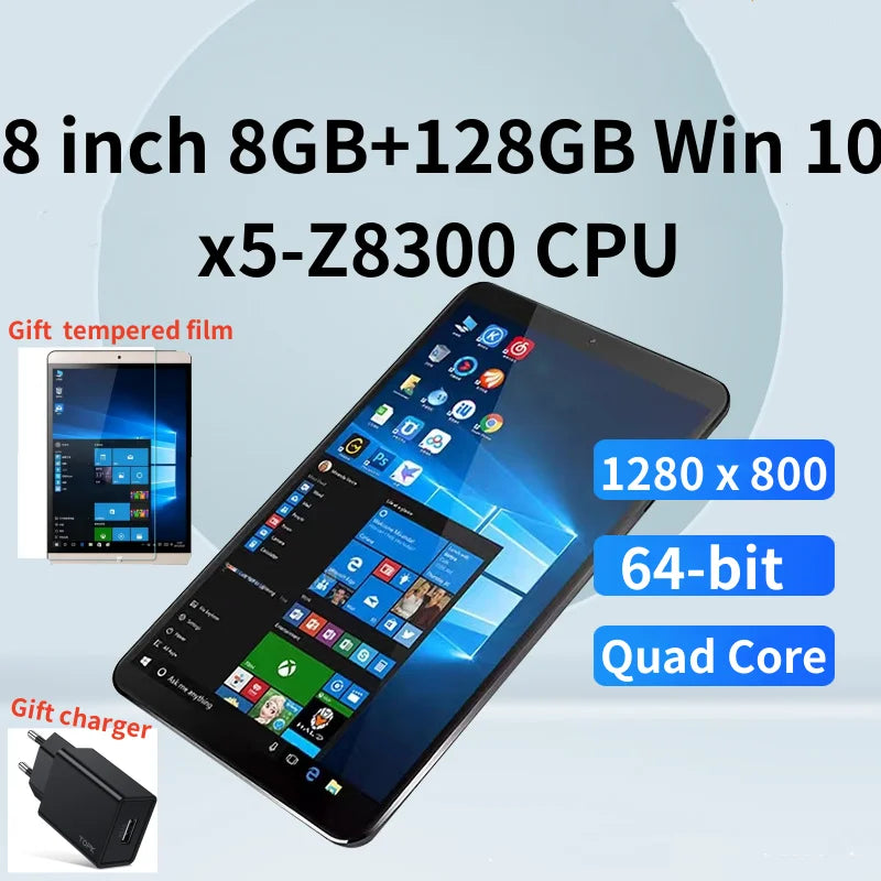 2024 Newest AR3 Windows 10 Sales 8 INCH 8GB DDR3 RAM 64GB /128GB ROM x5-Z8300 CPU 64-Bit Quad Core Dual Cameras 4000mAh Battery