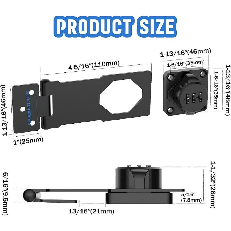 3 Digit Household Security Cabinet Password Locks Keyless Drawer Combination Coded Door Cabinet Home Hardware Zinc Alloy