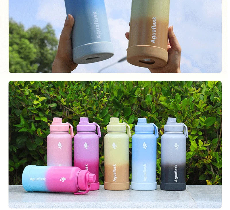 32OZ Large Capacity Thermo Bottle 1000ML Stainless Steel Thermal Thermo Water Portable Vacuum Mug Thermos Insulated Cup Tumbler