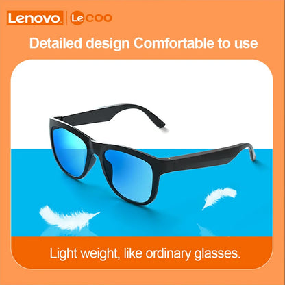 New Original Lenovo Lecoo C8 Smart Glasses Headset Wireless Bluetooth Sunglasses Outdoor Sport Earphone HD Mic Calling Headphone