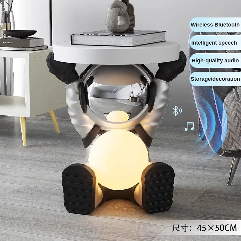 Astronaut Floor-standing Coffee Table, Home Accessories, Bedside Table, Smart Furniture, Light-emitting, Bluetooth Speaker