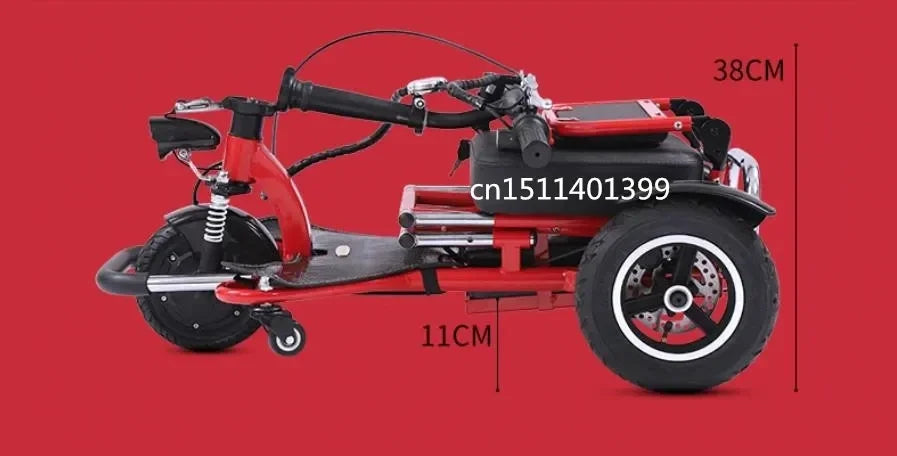 48V12A40-50KM Folding Electric Tricycle for Products Adult Motorcycle for Seniors Mobility Scooters disabled Three Wheeler Trike