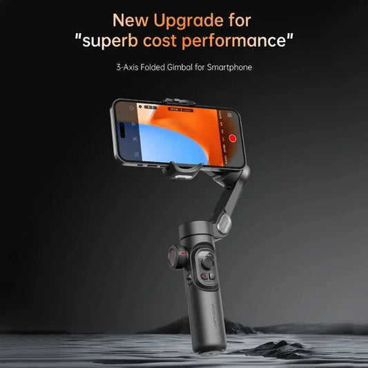 Alynic 3-Axis Handheld Gimbal Stabilizer for Smartphone with Fill Light for iPhone Android Face Tracking Tiktok Vlog Smart XE