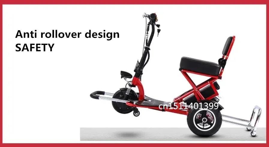 48V12A40-50KM Folding Electric Tricycle for Products Adult Motorcycle for Seniors Mobility Scooters disabled Three Wheeler Trike