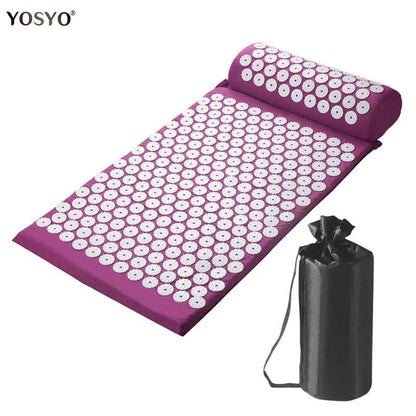 Yoga Massage Pads with Large Touchpoints for Better Neck Back and Foot Massage Household Massage Pillows in Purple Color