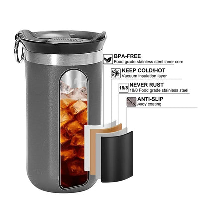 Thermal Mug Thermos For Coffee Tumbler Cup Water Bottle Stainless Steel Insulated Vacuum Flasks Leakproof For Travle Drinkware