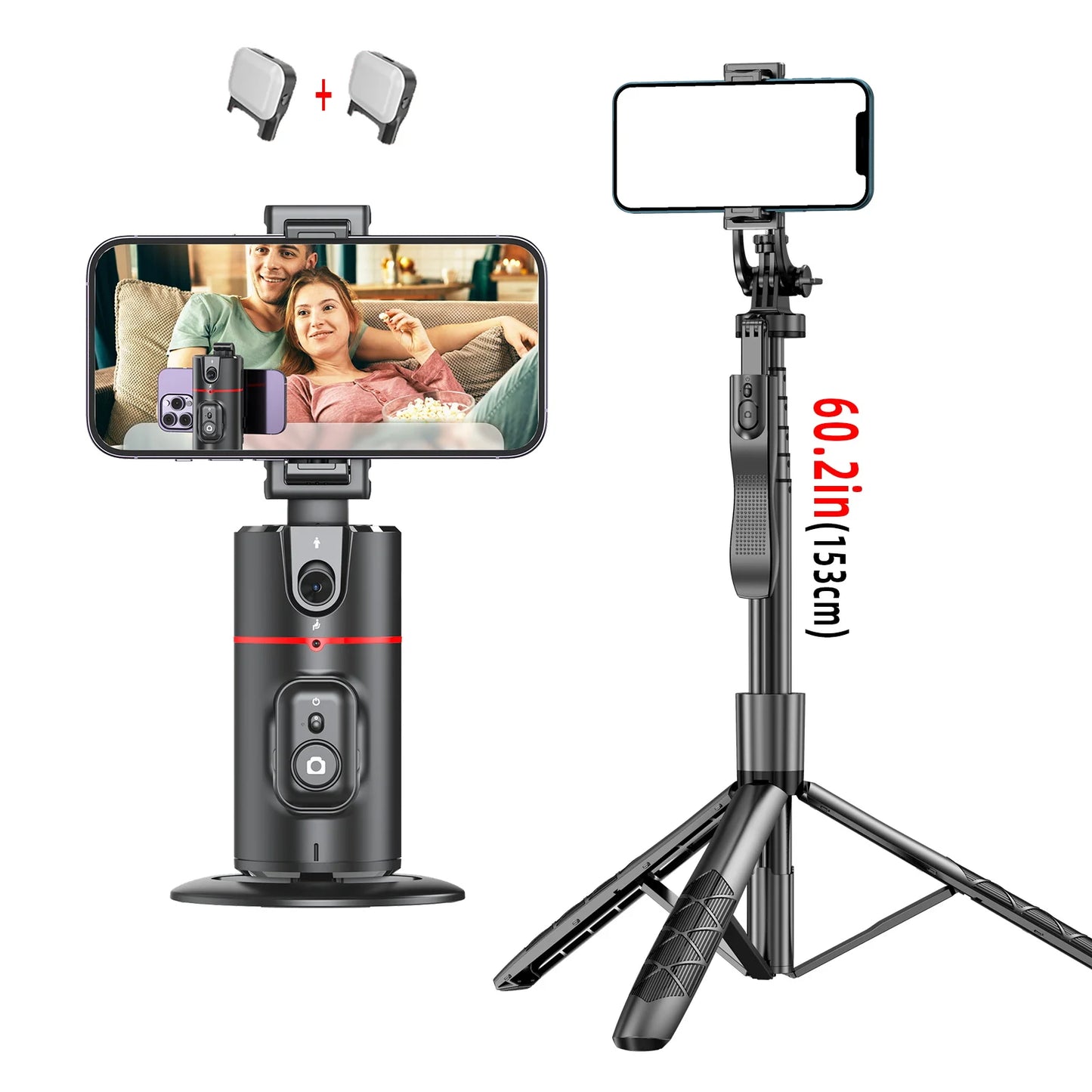 Selfie Stick with Stabilizer Auto Face Tracking Tripod for Mobile Wireless Selfie Stick Tripod Handheld Gimbal Stabilizer