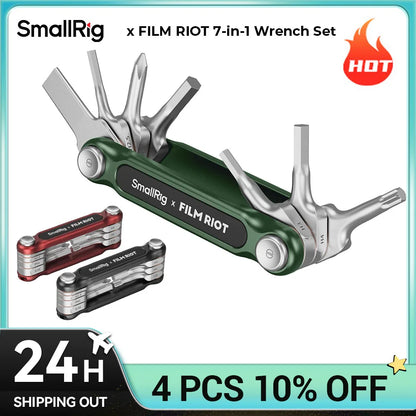 SmallRig Foldable Screwdriver Kit x FILM RIOT 7-in-1 Folding Wrench Set with Multiple Angle Positioning Metal Universal Kit 4812