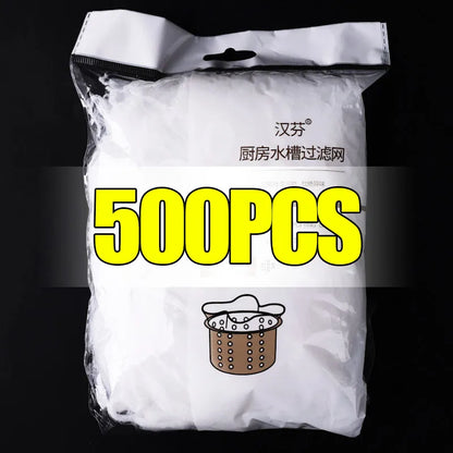 30/1000pcs Disposable Sink Filter Mesh Bags Kitchen Sink Strainer Drain Hole Anti-blocking Garbage Bag Sink Drainage Garbage Net