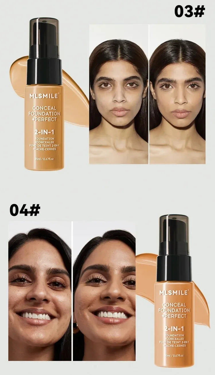 Waterproof Face Foundation Cream Oil-Control Matte BBCream Lasting Liquid Concealer Full Coverage Matte Base Face Makeup Women