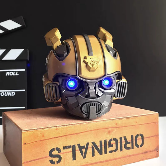 Best Boy Gift!  Transformers Bumblebee Helmet Wireless Bluetooth 5.0 Speaker With Fm Radio Support Usb Mp3 TF for Kids