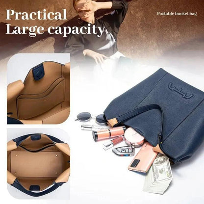 Ladies Handbag 2024 New Fashion Simple PU Material Classic Style Large Capacity Commuter Wallet Women's Tote Bag