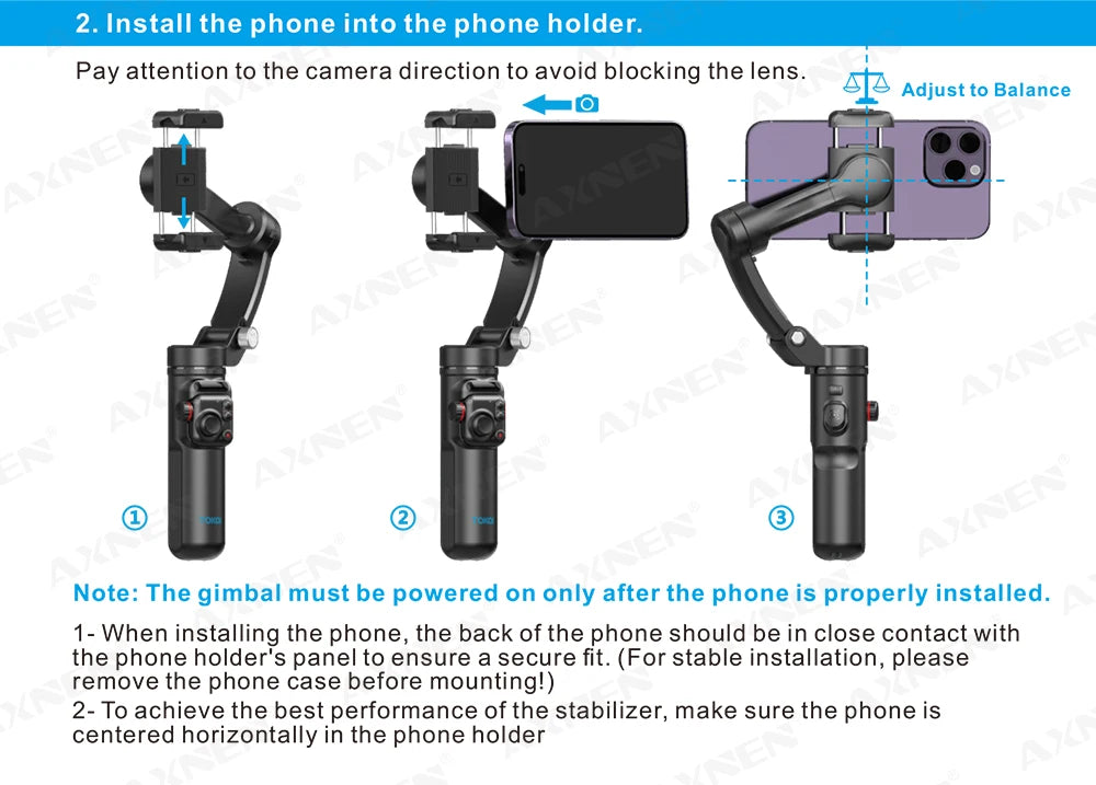 Handheld Gimbal Stabilizer Selfie Tripod with Wireless Remote for Smartphone 3-Axis Anti Shake Gimbal Foldable for iPhone Xiaomi