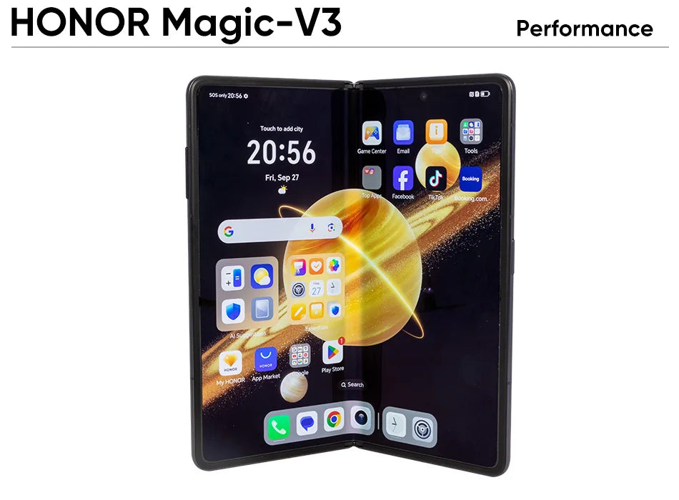 2024 New Honor Magic V3 Global Version 5G Foldable LTPO AMOLED 120Hz Display 7.92" 50MP Cameras Snapdragon 8 Gen 3 5150mAh 66W