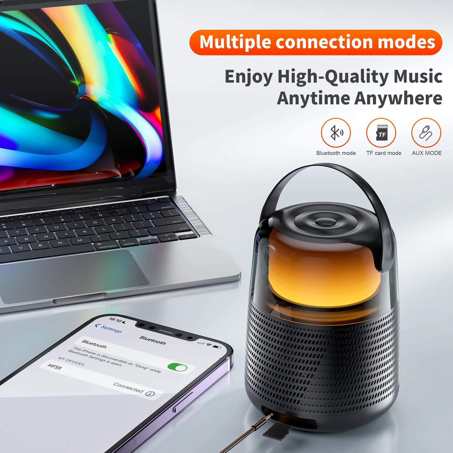 QERE Bluetooth Speaker with Hi-Res 20W Audio,Wireless HiFi Portable Speaker IPX5 Waterproof,Outdoor Multiple connection modes,