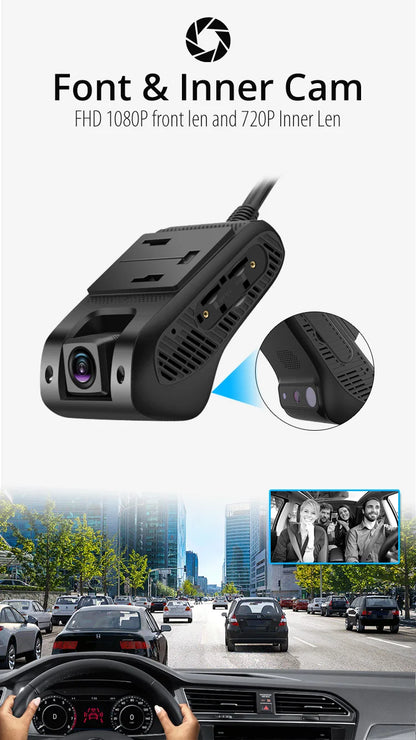 JC400P 4G GPS DashCam Live Car DVR JIMIMAX Wifi Hotspot 2 Stream Video Cut-Off Fuel 1080P Recorder Front & Inside Car Camera APP