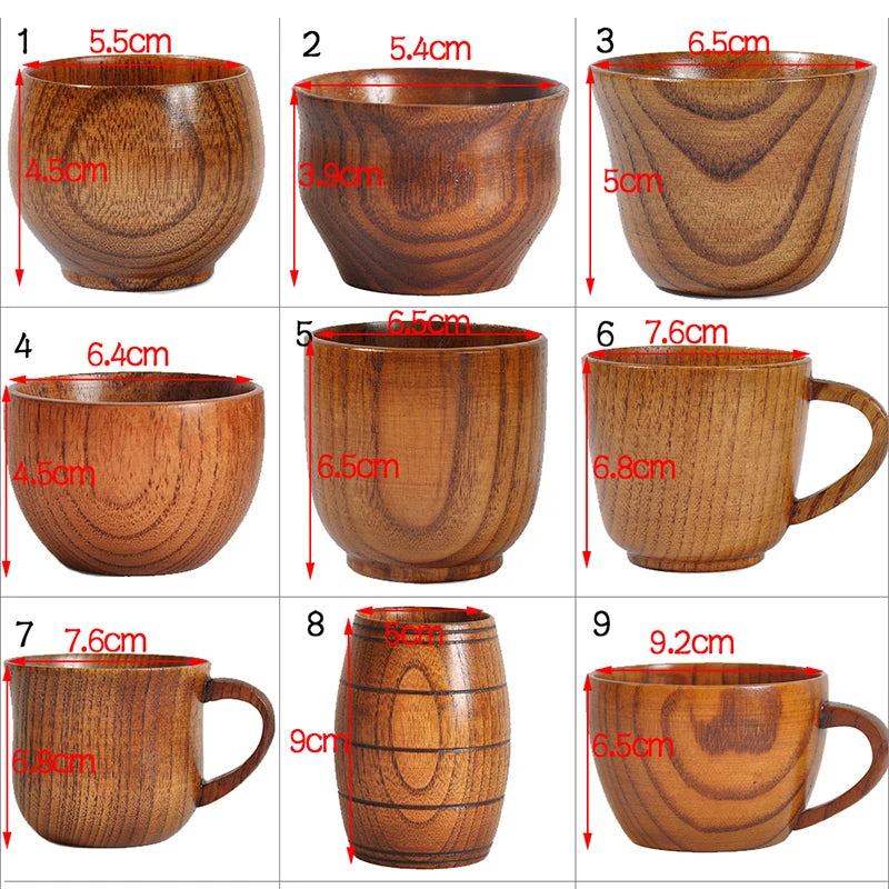 Wooden Big Belly Cups Handmade Natural Spruce Wood Cups Beer Tea Coffee Milk Water Cup Kitchen Bar Drinkware for Kitchen