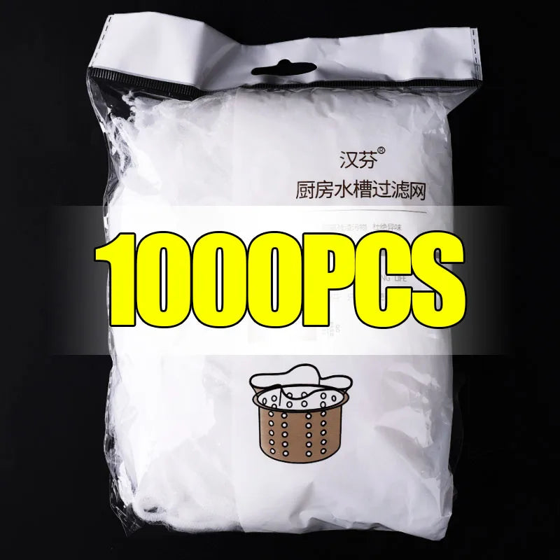 30/1000pcs Disposable Sink Filter Mesh Bags Kitchen Sink Strainer Drain Hole Anti-blocking Garbage Bag Sink Drainage Garbage Net