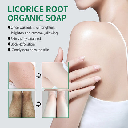 Brightening Body Soap Licorice Root Deep Cleansing Smoothing Elbow Neck Knee Back Remove Chicken Skin Spot Whitening Armpit Soap