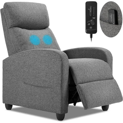 2023 SMUG Adults Massage Living Room Adjustable Modern Chair Home Theater Single Sofa Recliner PU Leather Padded Seat Backrest