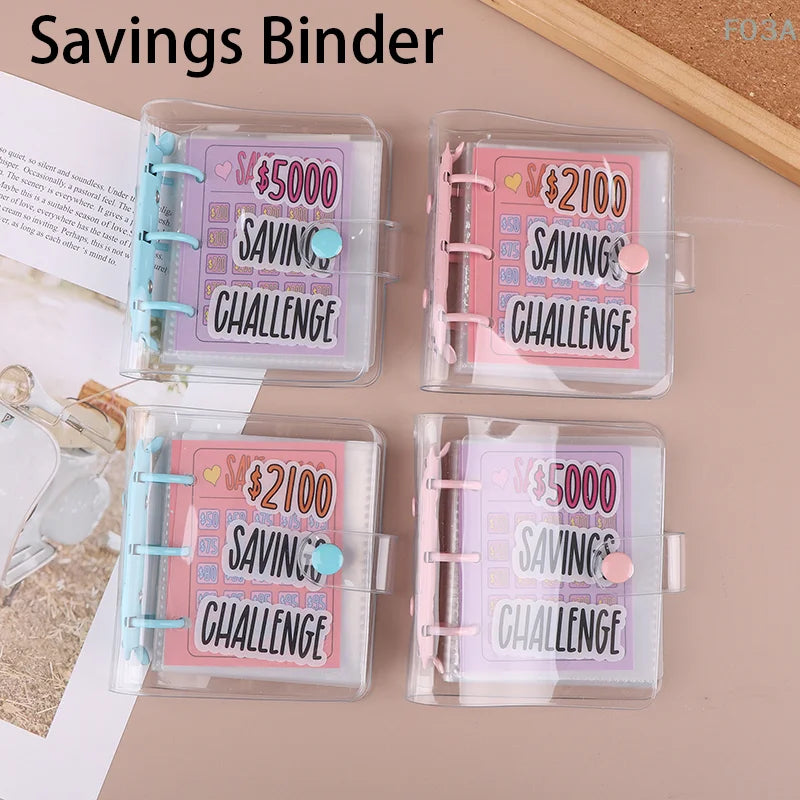 Savings Binder $2100/$5000 Savings Challenge Loose-leaf Notebook Binder Housing Budget Planner Cash Envelope Savings