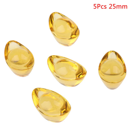 3/5/12pcs Feng Shui Auspicious Lucky Money Mascot Plastic/crystal Crafts Gold Ingot Decoration Crafts