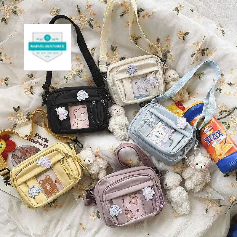 New Kawaii Bag Girls 2024 New JK Transparent Bag Small Crossbody Bag For Women Purses and Handbags Shoulder Bag Itabag Bolso