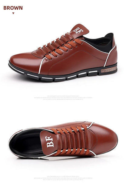 Luxury Man Casual Leather Shoes Spring Autumn New Fashion Leather Shoes British Style Men's Business Shoes Flat Working Footwear