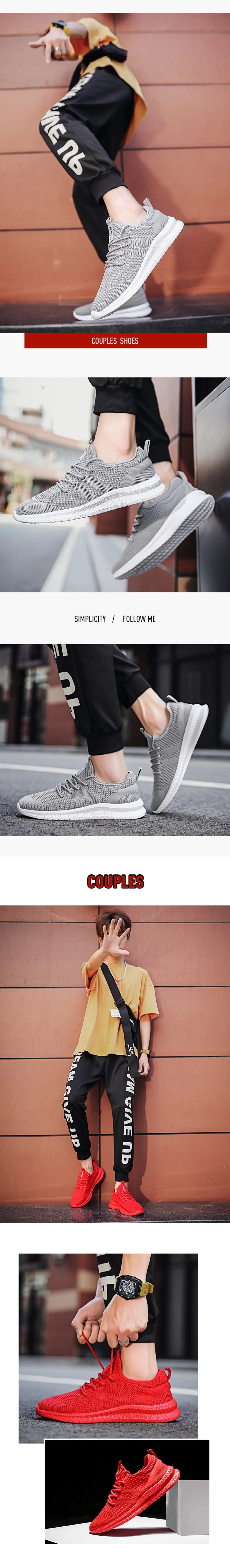 Men Running Shoes Lace up Men Sport Shoes Lightweight Comfortable Breathable Walking Sneakers Tenis Masculino Zapatillas Hombre