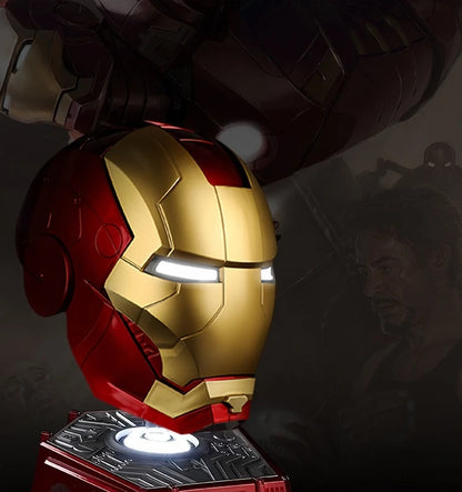 2024 New 1:1 Collection Iron Man Mk5 Helmet Black Gold Black Silver Touch Luminous Cool Handsome Helmet Halloween Birthday Gift