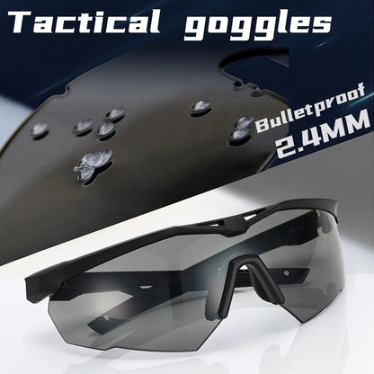 Tactical Goggles Set Windproof Dustproof CS Military Shooting Bulletproof Sunglasses Motorcycle Mountaineering Glasses