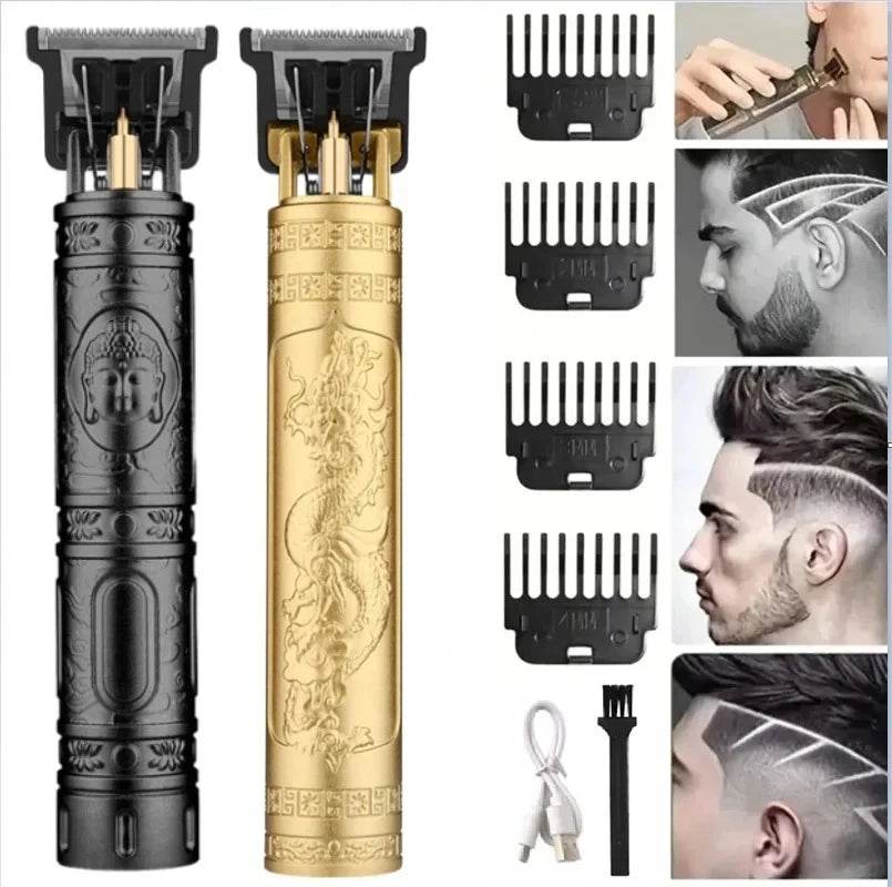 Professional T9 Vintage Electric Rechargeable Hair Clipper Machine Hair Barber Trimmer For Men Hair Cutting - MarvelouStoree