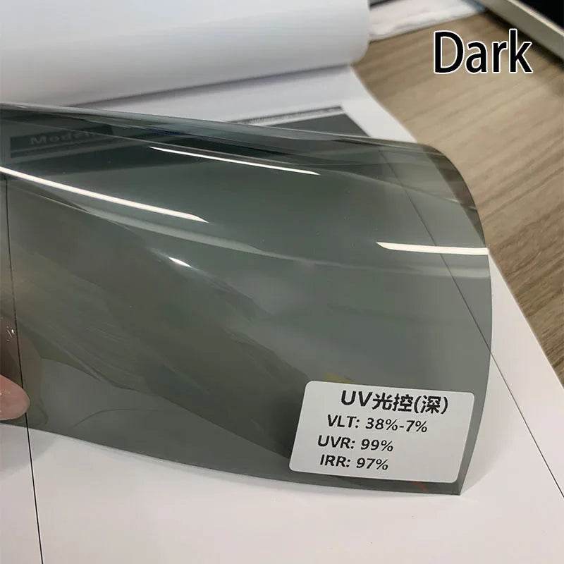 152/100/76/50CM Front Rear windshields Car Window Solar Tint Photochromic Film Light 78-15%/Dark 38-7% Heat Rejection Block UV - MarvelouStoree