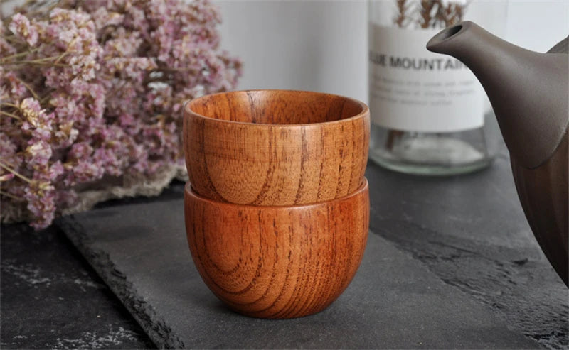 Wooden Big Belly Cups Handmade Natural Spruce Wood Cups Beer Tea Coffee Milk Water Cup Kitchen Bar Drinkware for Kitchen