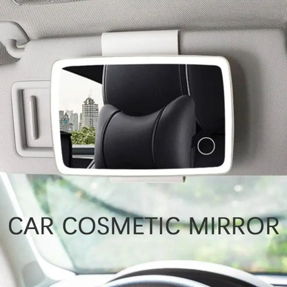 Car Sun Visor Vanity Mirror Rechargeable Touch Sensor Cosmetic Mirror Large Screen Car Vanity Mirr