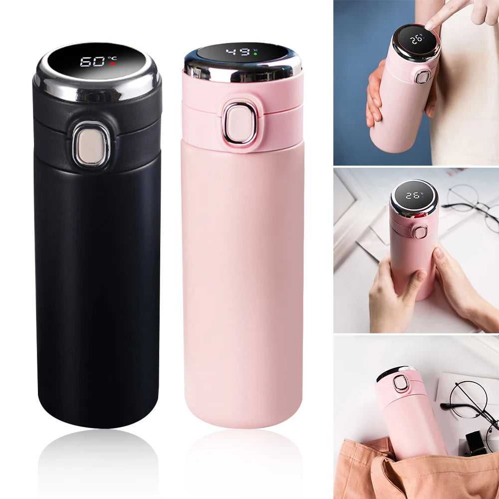 420ml Stainless Steel Smart Thermos Bottle Smart LED Temperature Display Thermal Mug Leak-proof Vacuum Flask taza termica