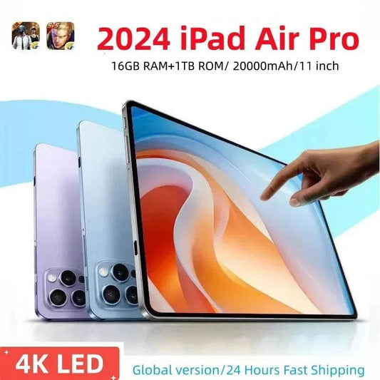 2024 New iPad Air Pro Tablet PC 11 Inch Android 13 Deca core Snapdragon 870 Mi Pad Dual SIM 5G WiFi Android Tablets - MarvelouStoree