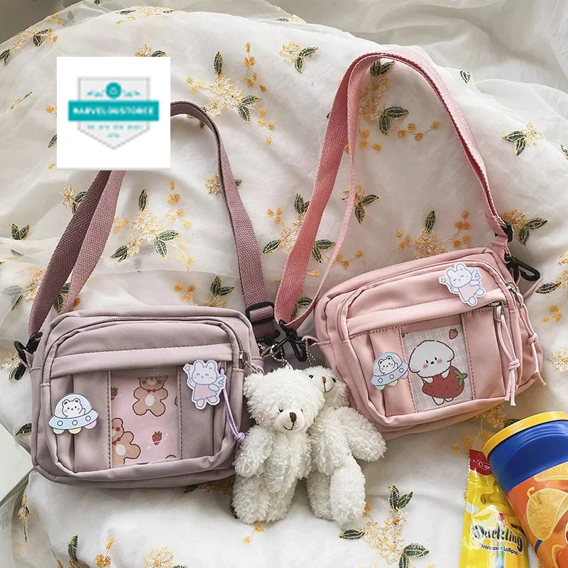 New Kawaii Bag Girls 2024 New JK Transparent Bag Small Crossbody Bag For Women Purses and Handbags Shoulder Bag Itabag Bolso