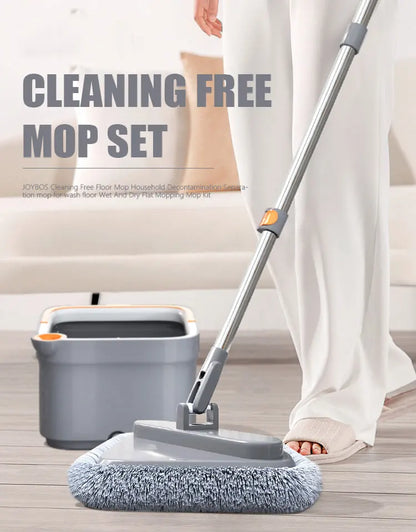 360 Spin Bucket Clean Mop With Bucket Water Purification Microfiber Sewage No Hand-Washing Household Cleaning Bucket Floor Mop