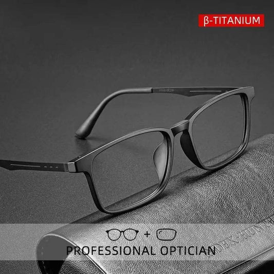 High Quality UltraLight Titanium Alloy Anti Blue Ray Reading Glasses for Man Woman Hyperopia Presbyopia Glasses +100 +200 +250 - MarvelouStoree