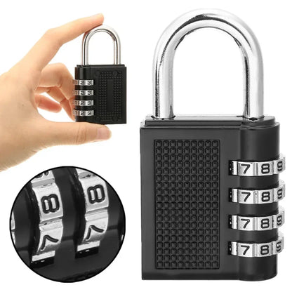 Metal 4-digit code lock outdoor waterproof padlock suitcase luggage code lock home locker code padlock room security lock