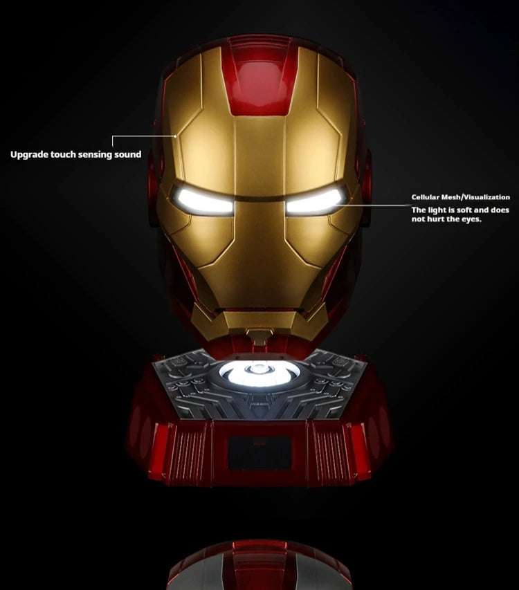 2024 New 1:1 Collection Iron Man Mk5 Helmet Black Gold Black Silver Touch Luminous Cool Handsome Helmet Halloween Birthday Gift