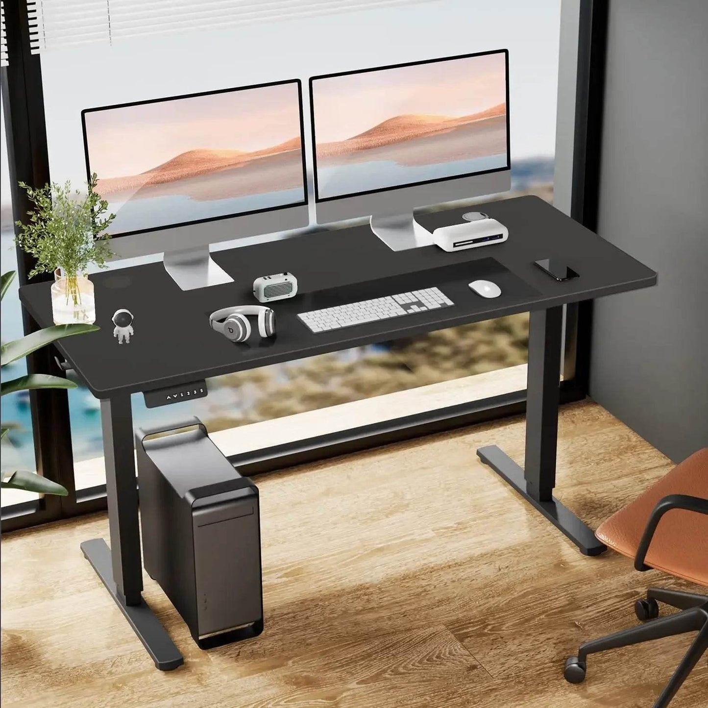 Standing Desk, Adjustable Height Electric Sit Stand Up Down Computer Table, 48x24 Inch Ergonomic Rising Desks for Work - MarvelouStoree